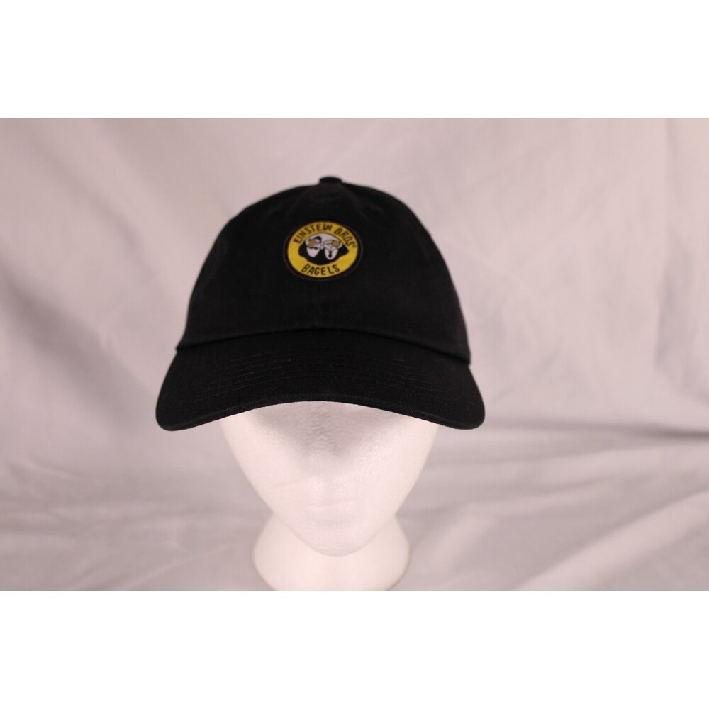 Einstein Bros Bagels Logo Patch Hat Black Adjustable Strapback Cap WearGuard